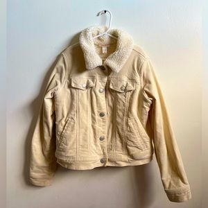 Cute fuzzy corduroy jacket